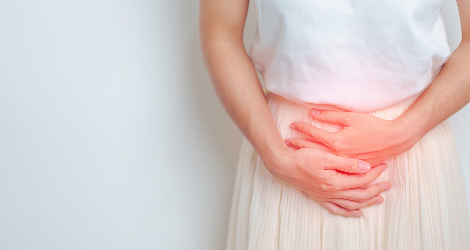 A woman suffering from uterine fibroids