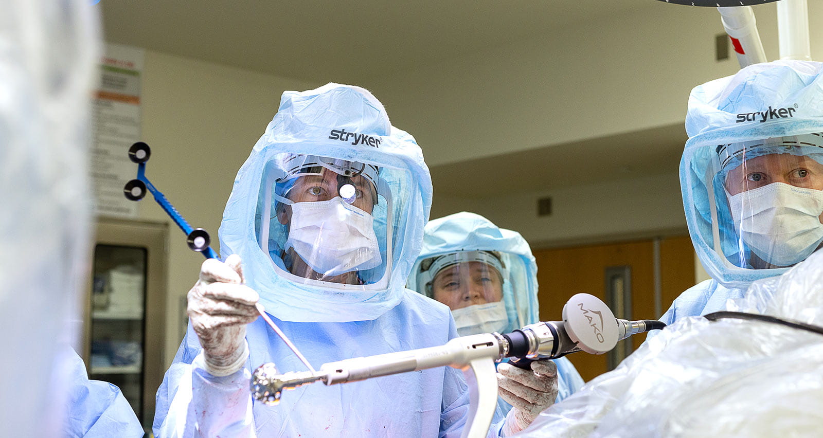 The Mako robotic arm being used in surgery at UH