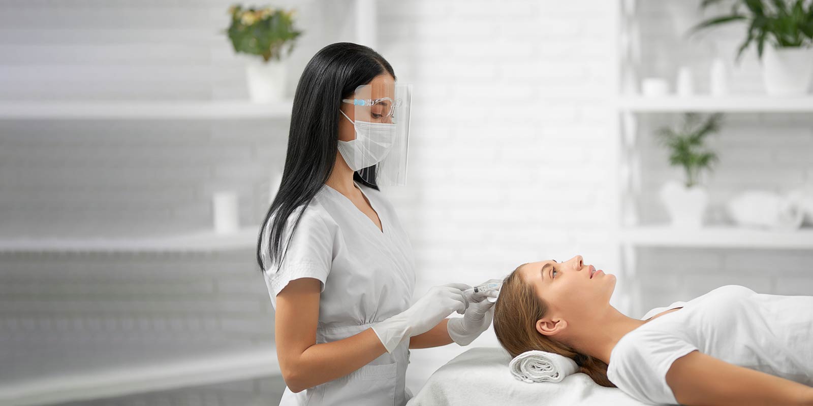 Beauty procedure for improvements hair in salon