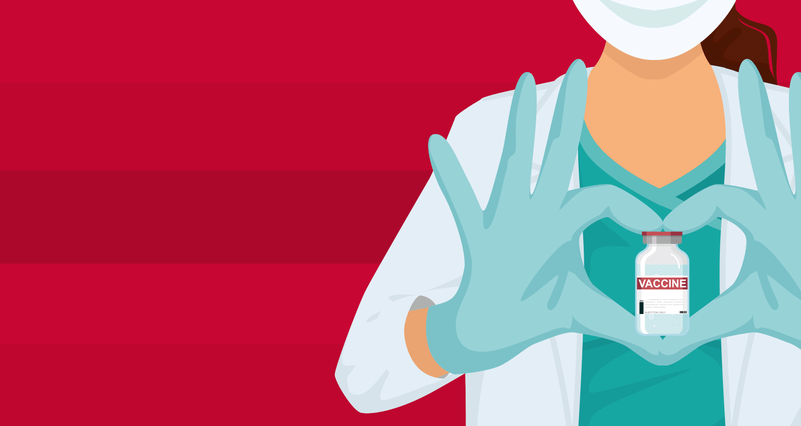 Doctor making a heart shape with hands