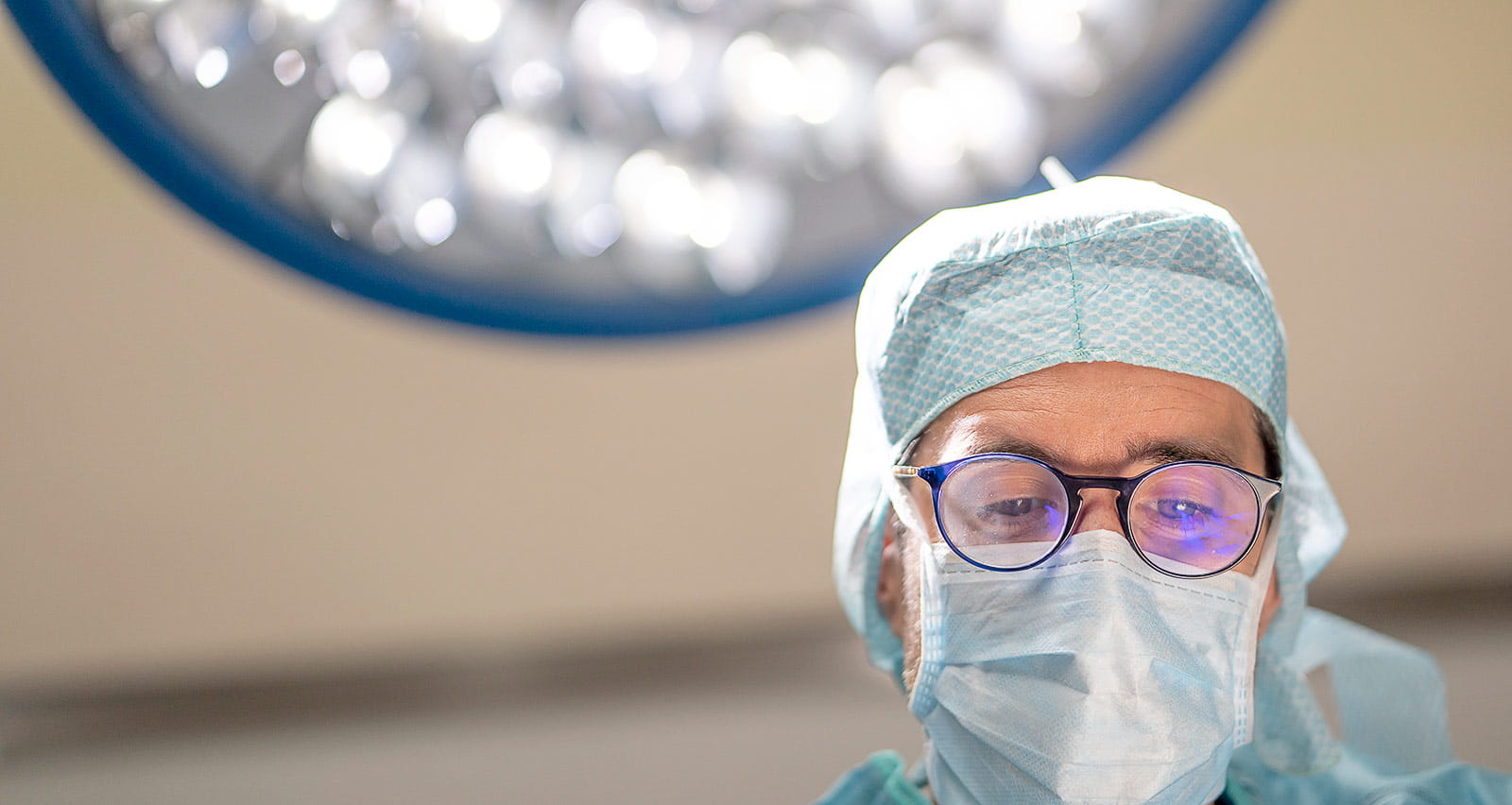 A surgeon during an operation