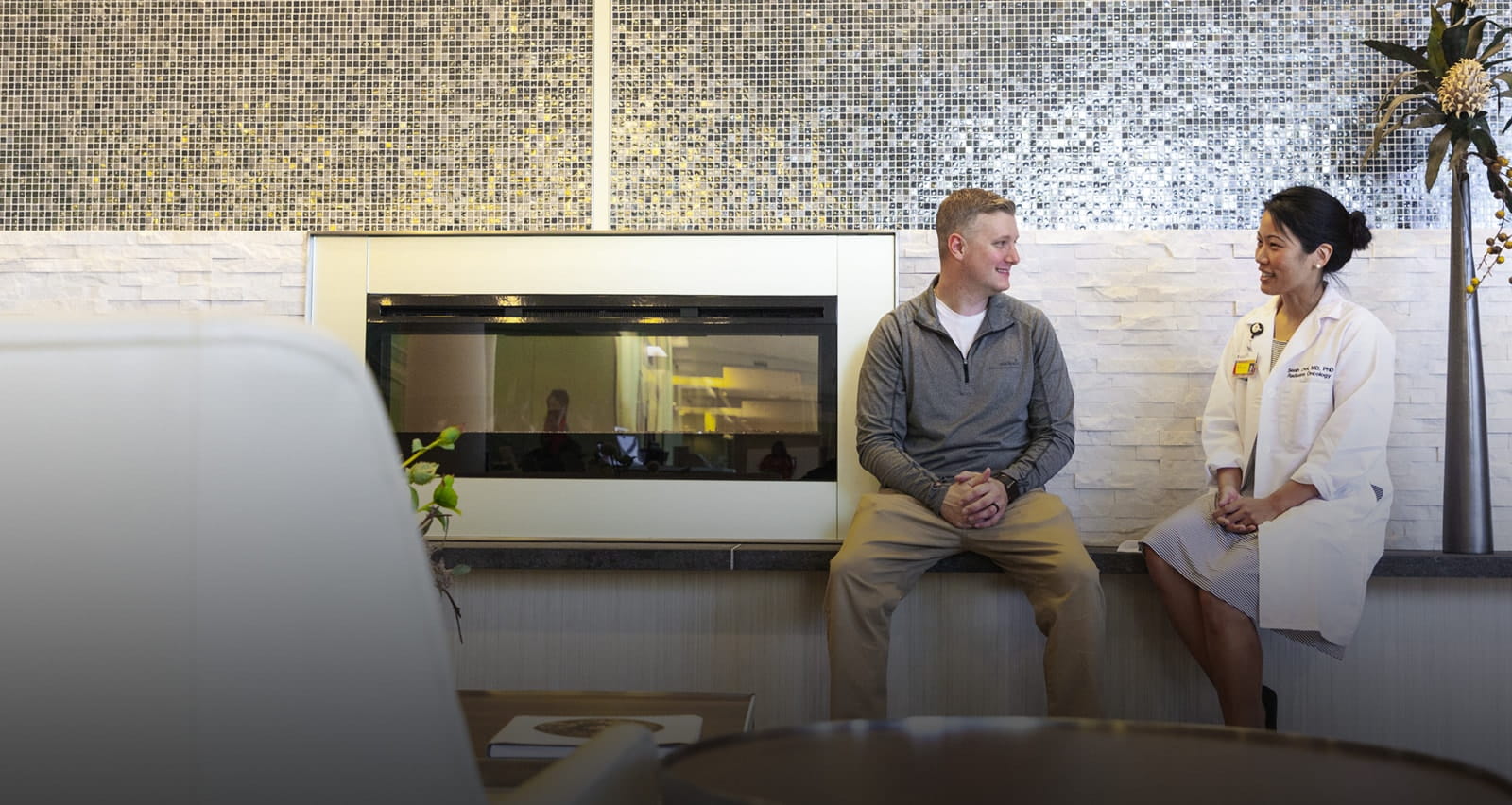 A University Hospitals physician and he patient