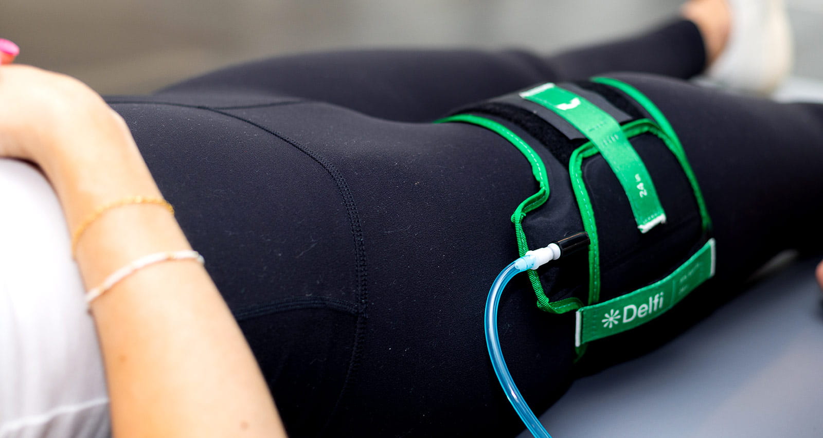 The Delfi Personalized Tourniquet System in use