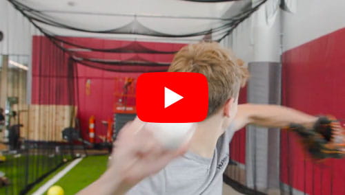 A young patient at UH Drusinsky Sports Medicine Institute practices pitching