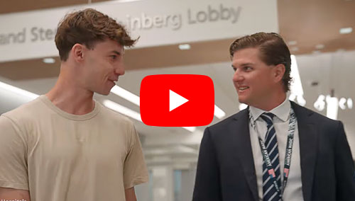 Vonya Shiffman and Dr. Michael Karns at UH Drusinsky Sports Medicine Institute