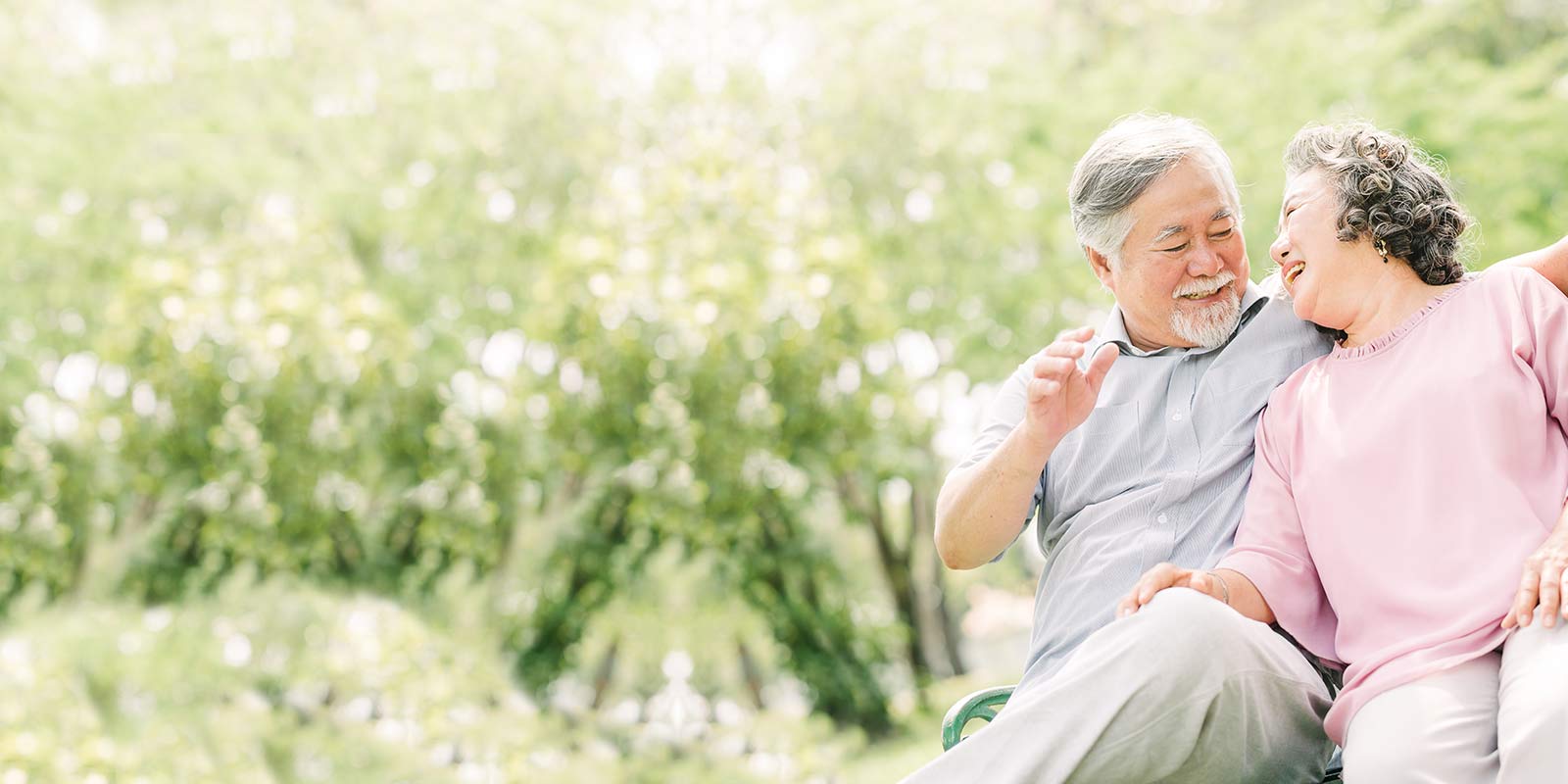 Adult couple enjoying the outdoors.