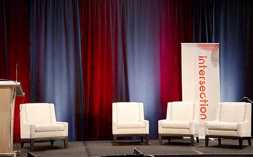 The open stage at the Intersection Conference
