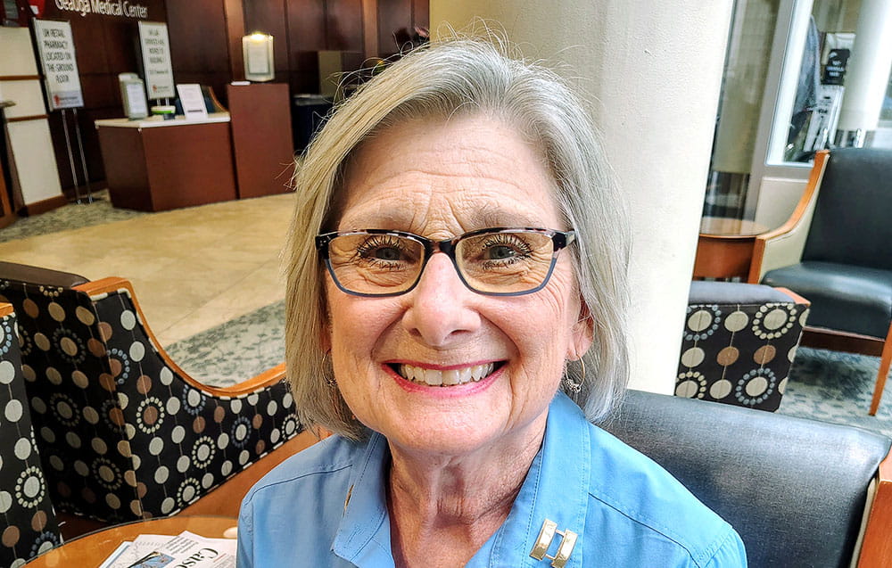 Vicki, a volunteer at UH Geauga Medical Center
