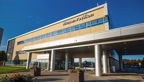 Entrance to the Kathy Risman Pavilion at UH Ahuja Medical Center