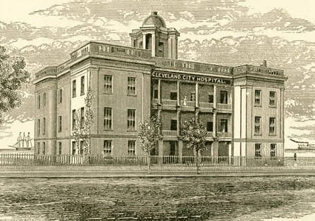 Cleveland City Hospital circa 1876