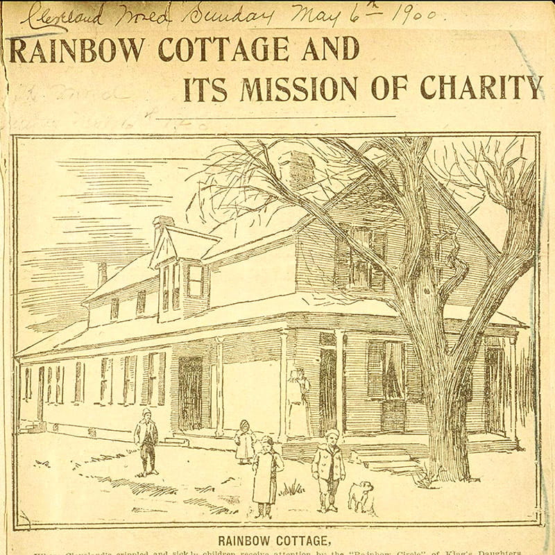 Image from newspaper story on Rainbow Cottage, 1900