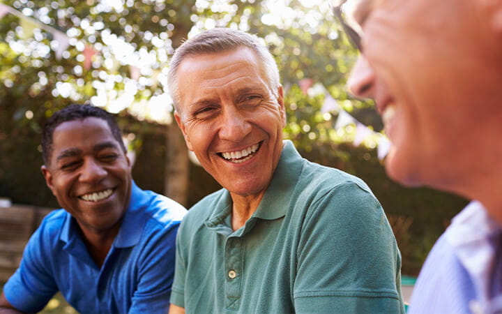 Group of men talking